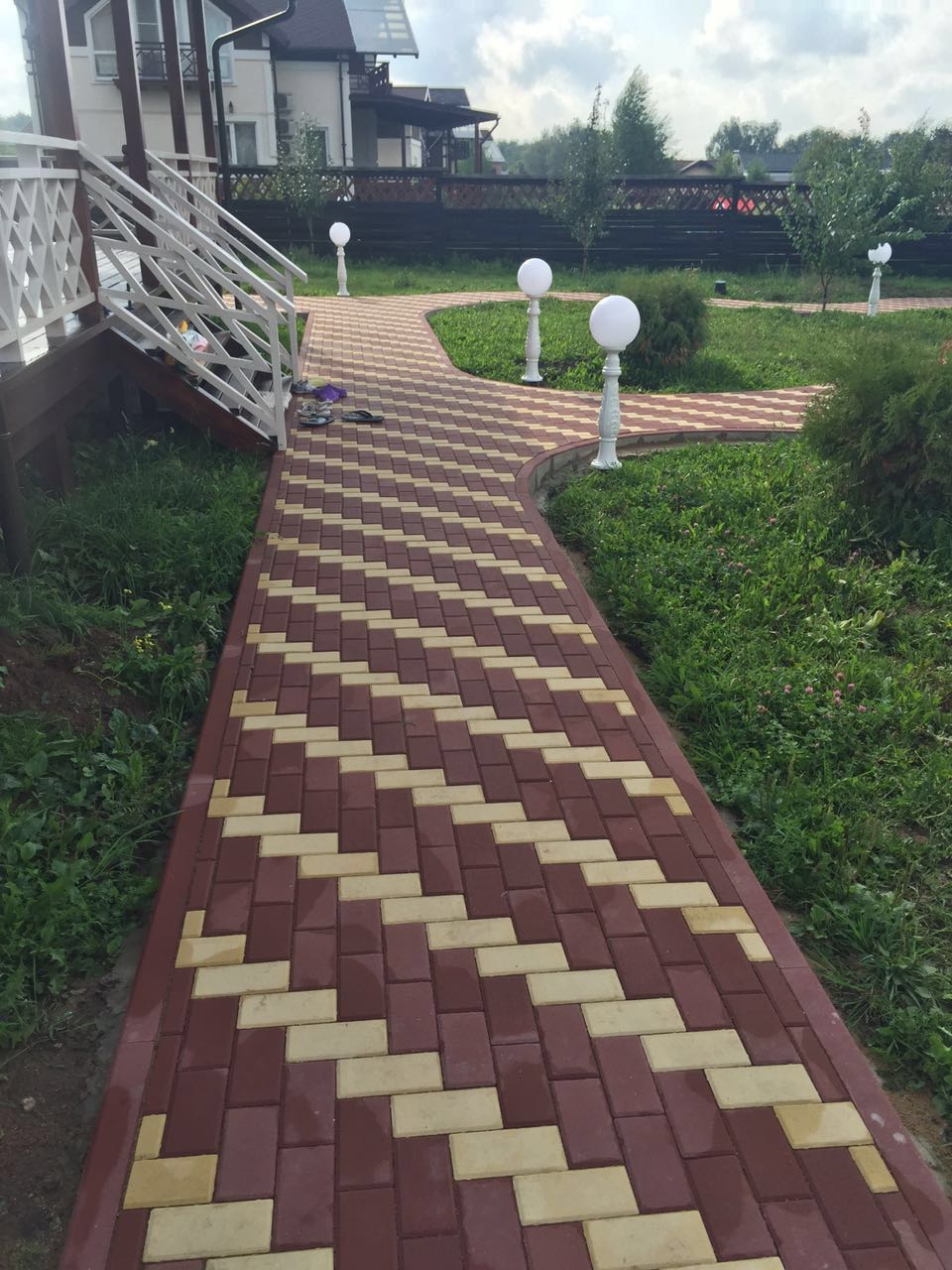 Тротуарная плитка BRAER II «Прямоугольник» КРАСНЫЙ