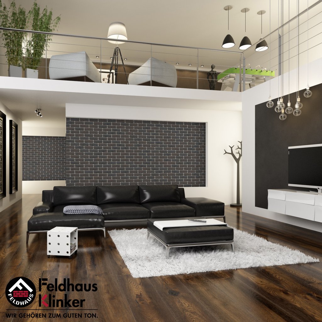 Фасадная плитка ручной формовки Feldhaus Klinker R737 vascu vulcano verdo NF14, 240*14*71 мм