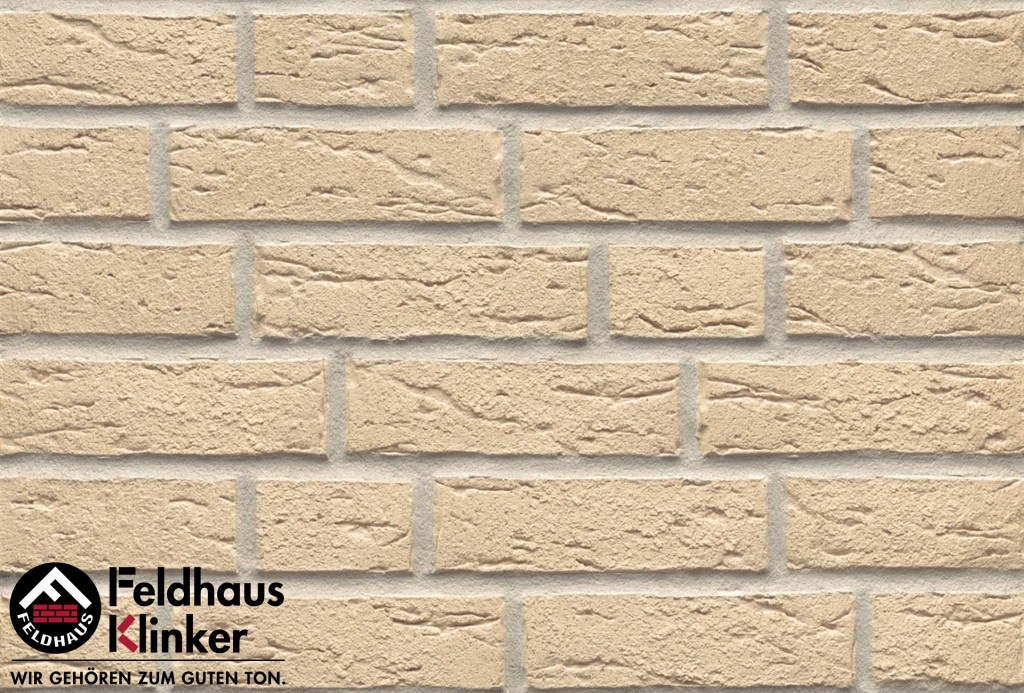 Фасадная плитка ручной формовки Feldhaus Klinker R691 Sintra perla NF14, 240*14*71 мм