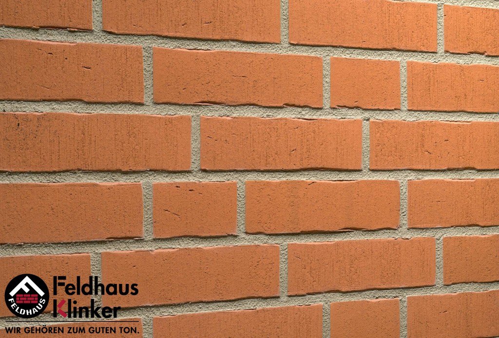 Фасадная плитка ручной формовки Feldhaus Klinker R731 vascu terracotta oxana NF14, 240*14*71 мм